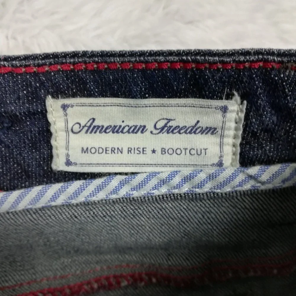 Tommy Hilfiger Women Jeans Bootcut‎ Blue Denim Dark Wash Low Rise 6